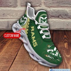 Alternative view of NCAA Colorado State Rams Custom Name Green Max Soul Shoes