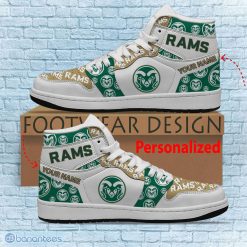 Alternative view of NCAA Colorado State Rams Custom Name Logo Air Jordan 1 High Sneakers
