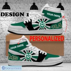 NCAA Colorado State Rams Custom Name Special Design Air Jordan 1 High Sneakers