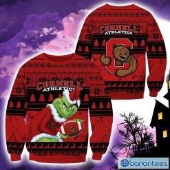 NCAA Cornell Big Red Grinch Hug Logo Ugly Christmas Sweater