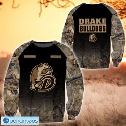 NCAA Drake Bulldogs Custom Name Hunting Camo Style Sweatshirt
