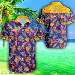 NCAA East Carolina Pirates Custom Name Heart Pattern Hawaiian Shirt