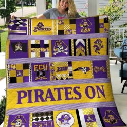 NCAA East Carolina Pirates Pirates On Quilt Blanket