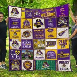 NCAA East Carolina Pirates Welcome Quilt Blanket