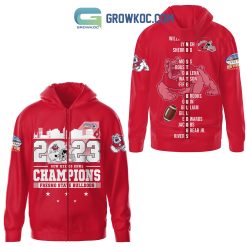 NCAA Fresno State Bulldogs 2023 New Mexico Bowl Red Zip Up Hoodie