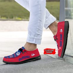 NCAA Fresno State Bulldogs Custom Name Blue Red Hey Dude Shoes - Image 4
