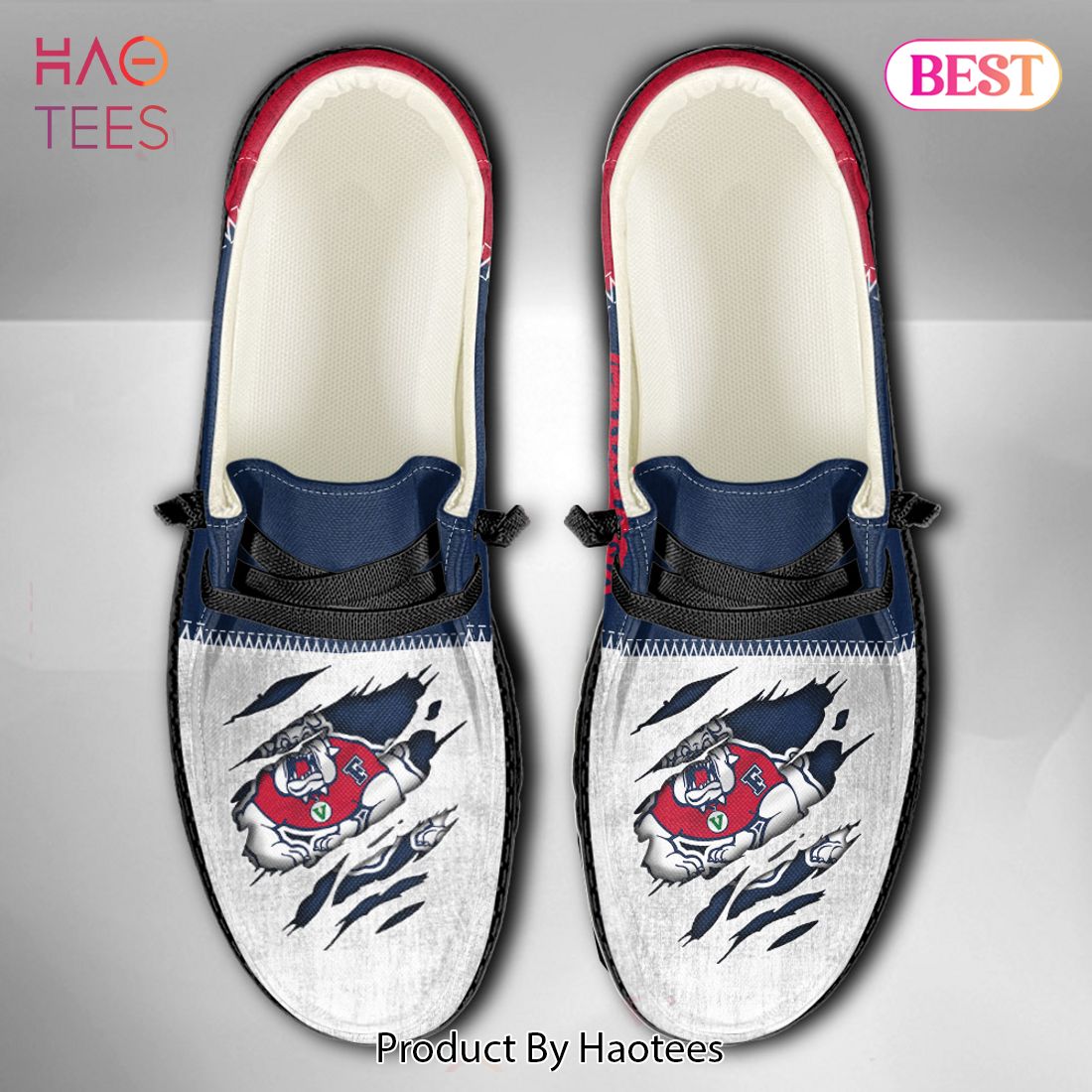 NCAA Fresno State Bulldogs Custom Name Hey Dude Shoes - Image 3