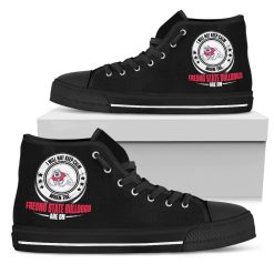 Alternative view of NCAA Fresno State Bulldogs I Will Not Keep Calm Amazing High Top Shoes