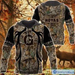 NCAA Georgetown Hoyas Camo Hunting Zip Up Hoodie