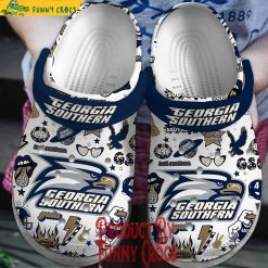 NCAA Georgia Southern Eagles White Crocs