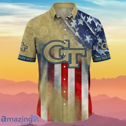 Alternative view of NCAA Georgia Tech Yellow Jackets 4th Of July Independence Day Hawaiian Shirt