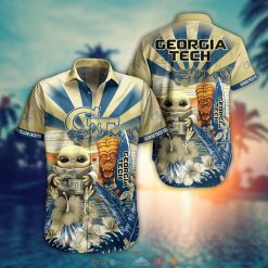 NCAA Georgia Tech Yellow Jackets Baby Yoda Hawaiian Shirt