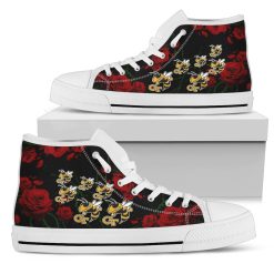 NCAA Georgia Tech Yellow Jackets Lovely Rose Thorn Incredible High Top Shoes