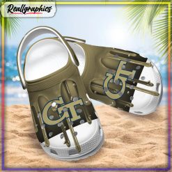 Alternative view of NCAA Georgia Tech Yellow Jackets Melting Paint Crocs
