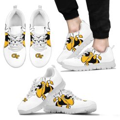 NCAA Georgia Tech Yellow Jackets White Running Shoes