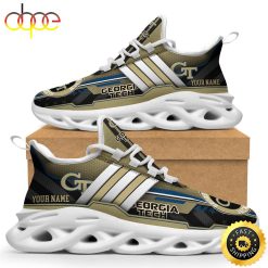 NCAA Georgia Tech Yellow Jackets White Stripes Max Soul Shoes