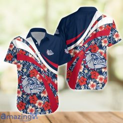 NCAA Gonzaga Bulldogs Hibiscus Flower Pattern Hawaiian Shirt