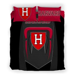 NCAA Harvard Crimson Black Red Bedding Set