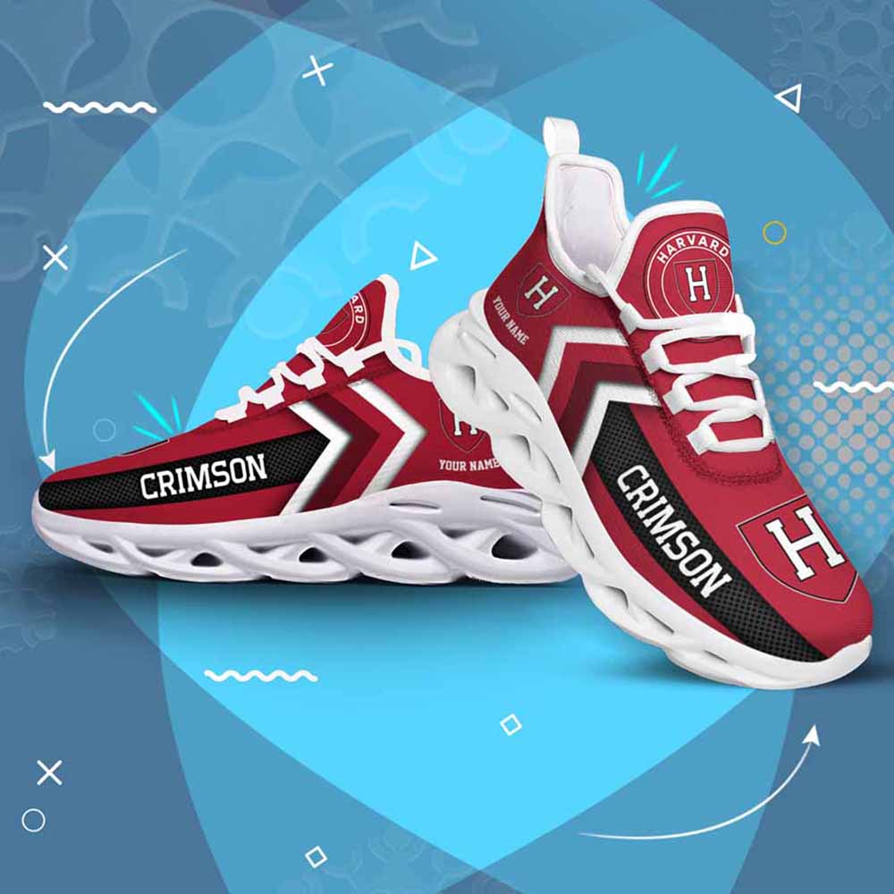 NCAA Harvard Crimson Custom Name Clunky Max Soul Shoes