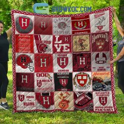 NCAA Harvard Crimson Love Quilt Blanket