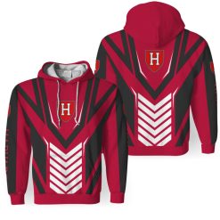 NCAA Harvard Crimson Red Black Pullover Hoodie