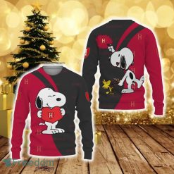 NCAA Harvard Crimson Snoopy Cute Heart Sweater