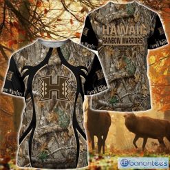 NCAA Hawaii Rainbow Warriors Camo Hunting T-Shirt