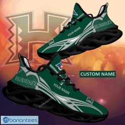 Alternative view of NCAA Hawaii Rainbow Warriors Custom Name Green Max Soul Shoes