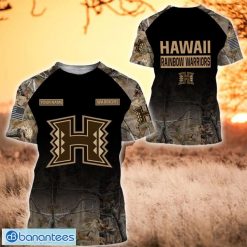 NCAA Hawaii Rainbow Warriors Custom Name Hunting Camo Style T-Shirt