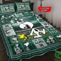 NCAA Hawaii Rainbow Warriors Custom Name Snoopy Bedding Set