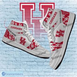 NCAA Houston Cougars Custom Name Logo Air Jordan 1 High Sneakers
