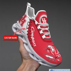 Alternative view of NCAA Houston Cougars Custom Name Red White Max Soul Shoes