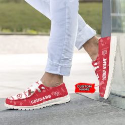 Alternative view of NCAA Houston Cougars Custom Name White Red Hey Dude Shoes