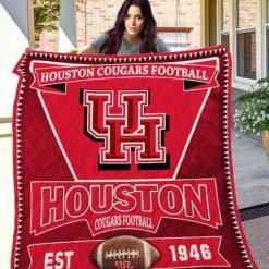 NCAA Houston Cougars EST 1946 Quilt Blanket