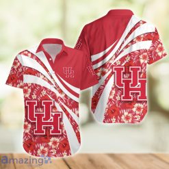 NCAA Houston Cougars Hibiscus Flower Pattern Hawaiian Shirt
