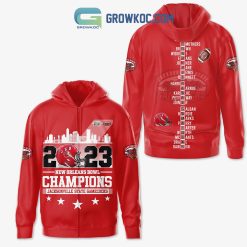 NCAA Jacksonville State Gamecocks 2023 New Orleans Bowl Red Zip Up Hoodie