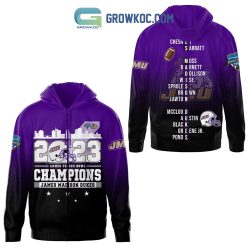 NCAA James Madison Dukes 2023 Armed Forces Bowl Purple Zip Up Hoodie