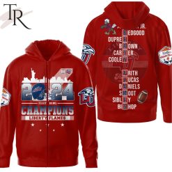 NCAA Liberty Flames 2024 Fiesta Bowl Red Zip Up Hoodie