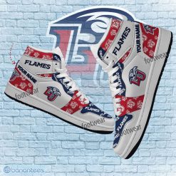 NCAA Liberty Flames Custom Name Logo Air Jordan 1 High Sneakers