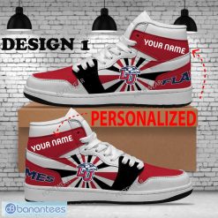 NCAA Liberty Flames Custom Name New Design Air Jordan 1 High Sneakers