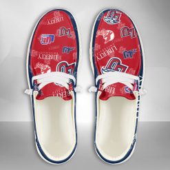NCAA Liberty Flames Custom Name Red Blue Hey Dude Shoes