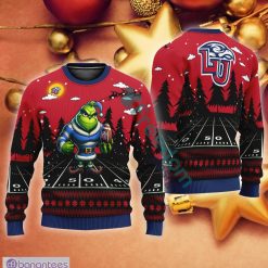 NCAA Liberty Flames Play Grinch Ugly Christmas Sweater