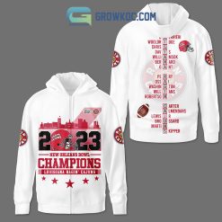 NCAA Louisiana Ragin' Cajuns 2023 New Orleans Bowl White Zip Up Hoodie