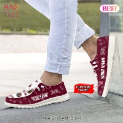 Alternative view of NCAA Montana Grizzlies Custom Name White Maroon Hey Dude Shoes