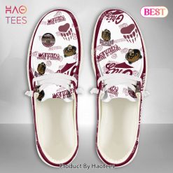 NCAA Montana Grizzlies Custom Name White Maroon Hey Dude Shoes