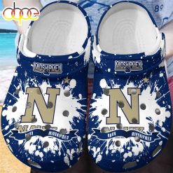 NCAA Navy Midshipmen Blue White Crocs