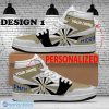 NCAA Navy Midshipmen Custom Name New Design White Air Jordan 1 High Sneakers