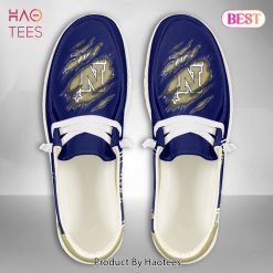 NCAA Navy Midshipmen Custom Name Sport Style Hey Dude Shoes