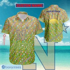 NCAA Navy Midshipmen Custom Name Spring Hawaiian Shirt