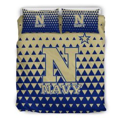 Alternative view of NCAA Navy Midshipmen Pretty Logo Bedding Set